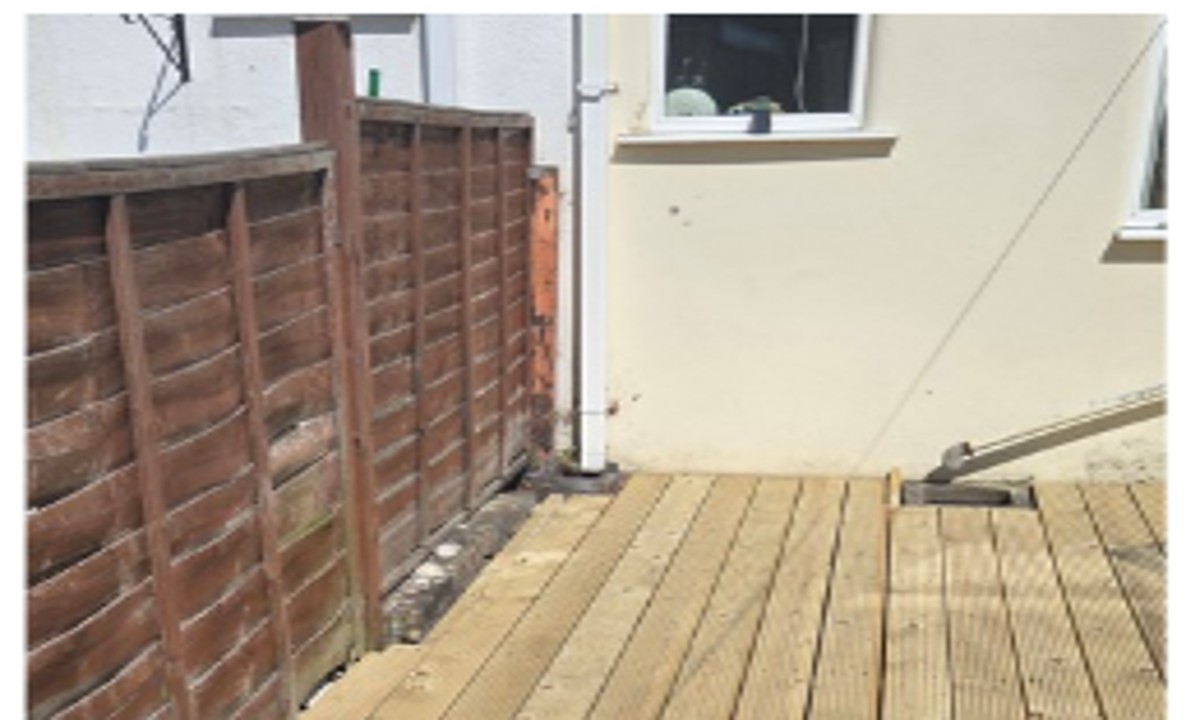 Finished timber decking project